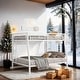 preview thumbnail 1 of 10, Stylish & Simple Full XL over Queen Metal Bunk Bed with Ladder and Guardrails, Sturdy Construction & Maximized Space, White