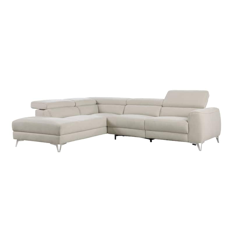 Sheffield 2-Piece Power Reclining Sectional Sofa with Left Chaise - Beige