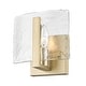 preview thumbnail 4 of 17, Aenon 6.875" Wide 1-Light Wall Sconce with Hammered Water Glass