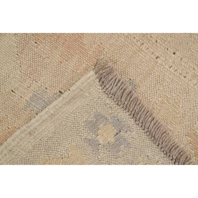 Hand Woven Oriental 100% Wool Carpet Southwestern Tribal Beige & Ivories Kilim Area Rug - 8' 1'' X 5' 2''