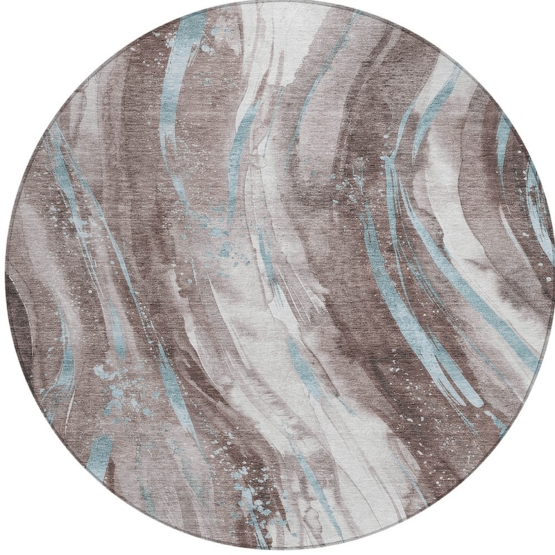 HomeRoots Abstract Transitional Rectangle Outdoor Rug
