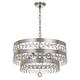 preview thumbnail 2 of 3, Perla 5 Light Antique Silver Chandelier - 22'' W x 14.25'' H