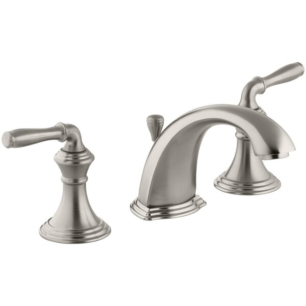 Kohler K-394-4 Devonshire Widespread Bathroom Faucet with UltraGlide Valve and Quick Mount Technology - Free Metal Pop-Up Drain