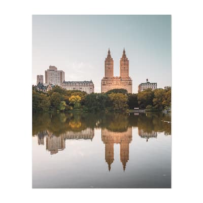 Central Park New York The Lake Central Park City Art Print/Poster - Bed ...