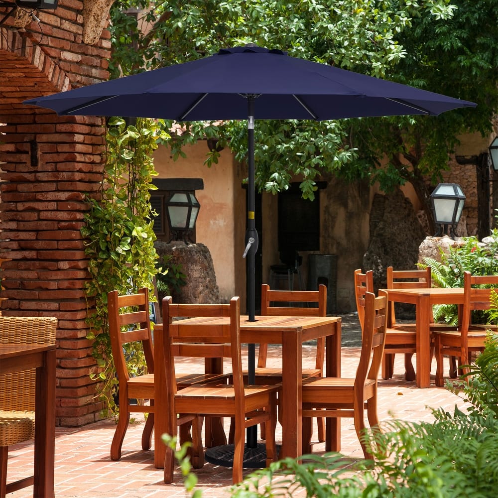 LIVOOSUN 9ft Patio Umbrella Outdoor Table Umbrella with Tilt and Crank