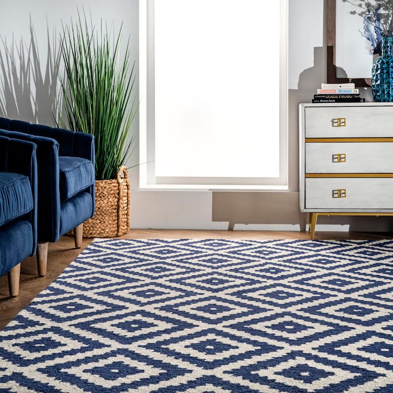 Nuloom Kellee Hand Tufted Geometric Wool Area Rug