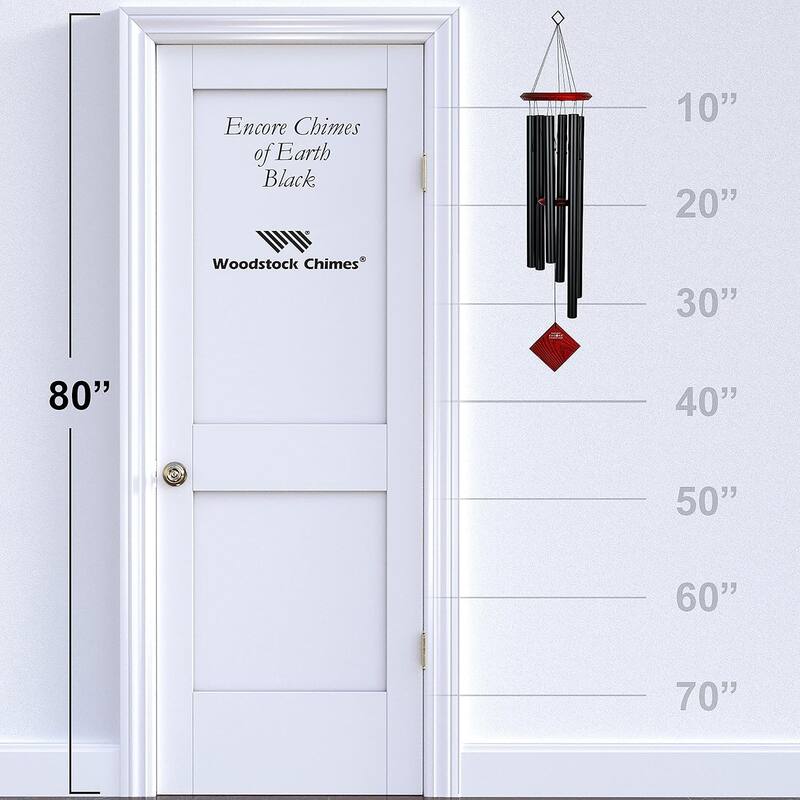 Woodstock Chimes DCE37 Musically Tuned Encore Earth Chime, 37 Inch, Black