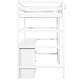 preview thumbnail 8 of 10, Artsy Twin Size Loft Bed with Desk, Blackboard, Storage Box, Shelf and 3 Drawers, Safety Guaranteed & Maximized Space, White