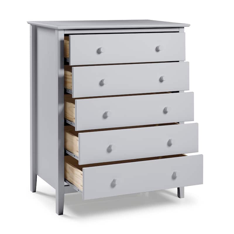 Taylor & Olive Snowberry 5-drawer Pine Wood Tall Storage Dresser