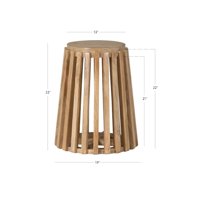 Asche Natural Mango Wood Side Table