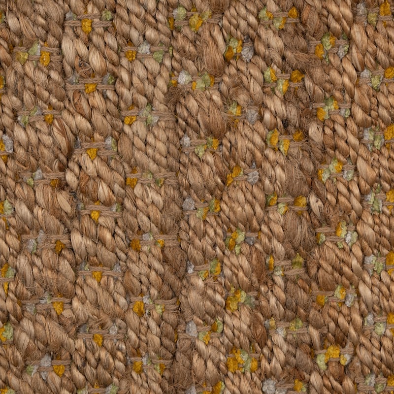 Nevaeh Green Striped Hand-Woven Jute Indoor Area Rug by Sevita