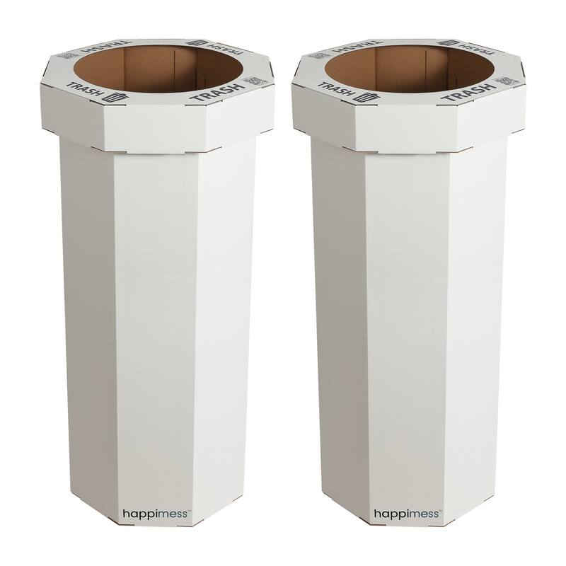 25-Gallon Disposable Cardboard Event Trash Can and Recycling Bin (Set of 2)