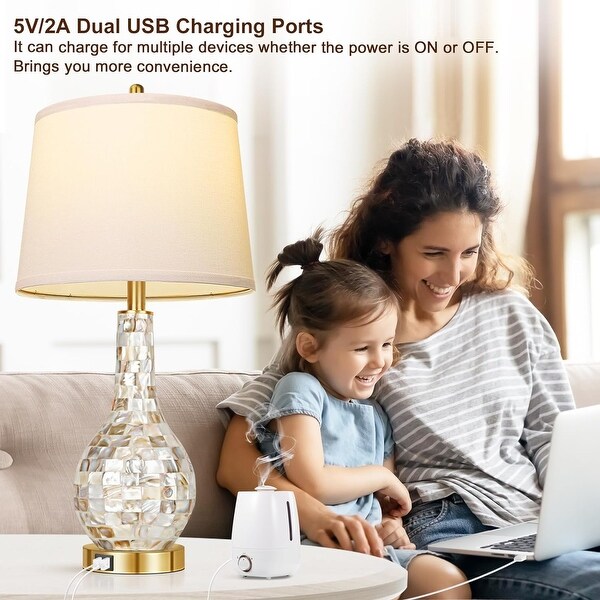 Bedside touch lamp with usb port on sale