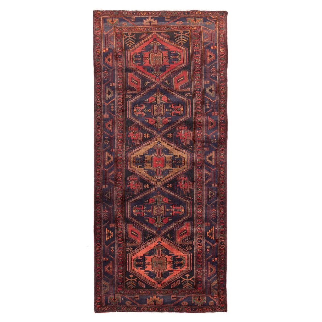ECARPETGALLERY Hand-knotted Konya Anatolian Dark Navy Wool Rug - 4'1 x 9'7