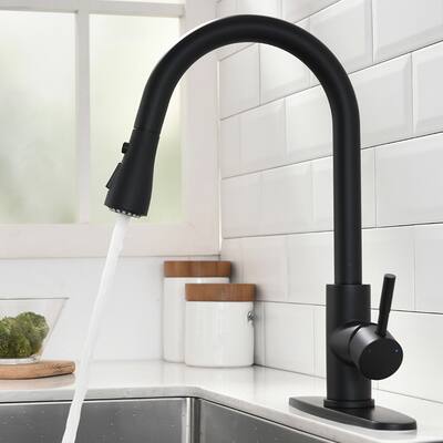Single-Handle Pull Down Touch Kitchen Faucet with Deck Plate