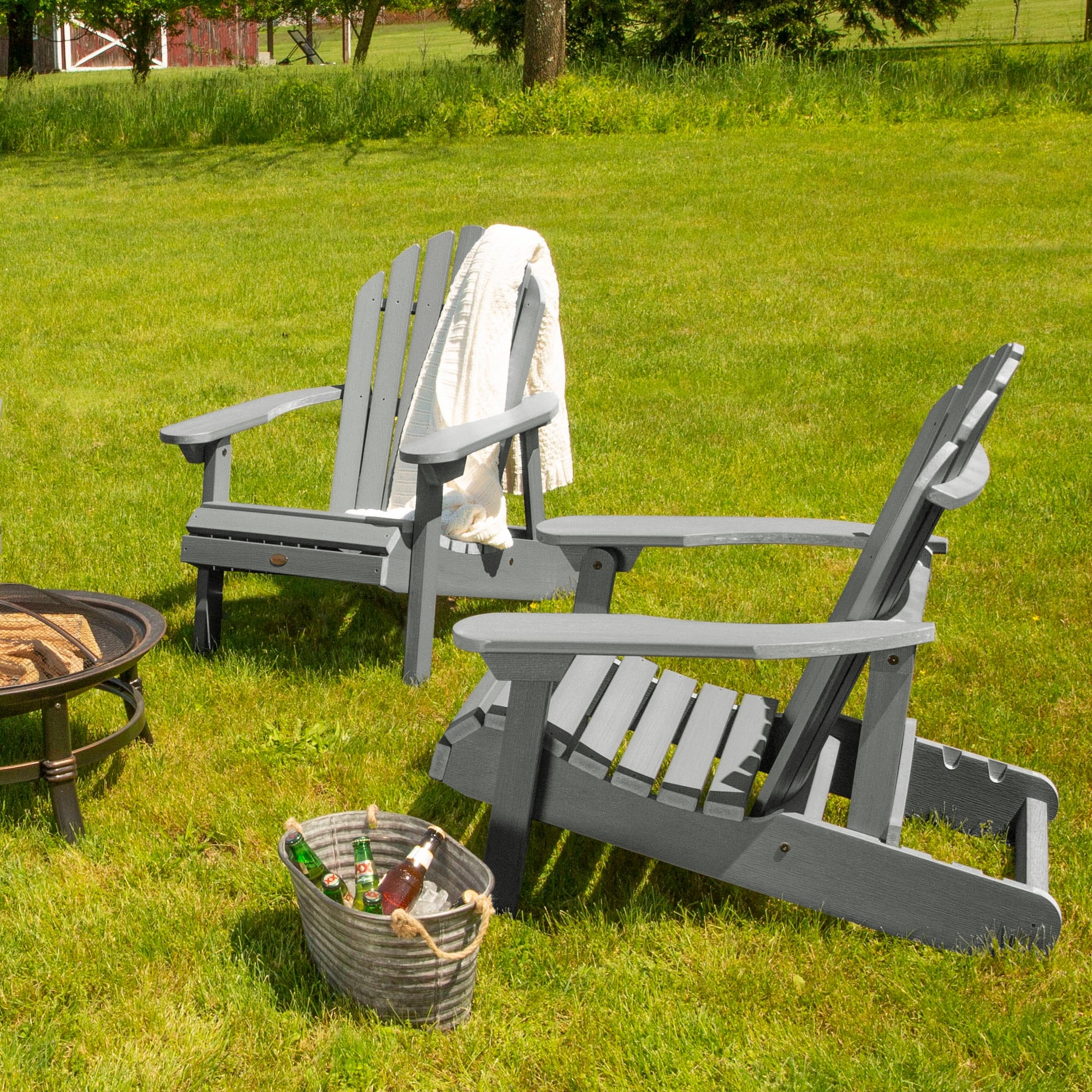 camp director chair with side table