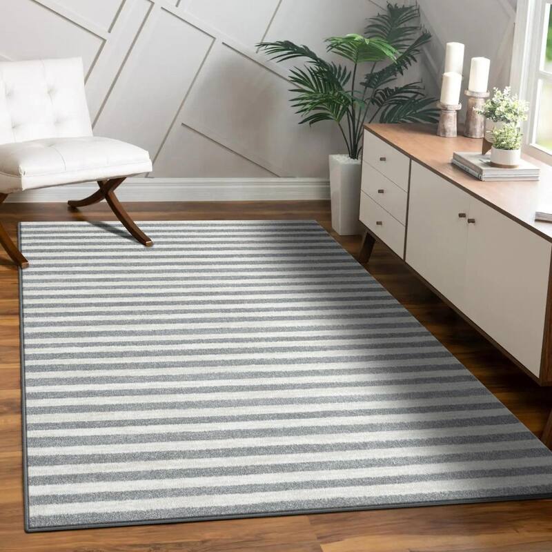 Luxe Weavers Moroccan Lines Area Rug for Bedrooms - 9' x 12' - Gray