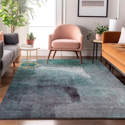 Premium Washable Super Soft Brushstrokes Abstract Mayfield Rug