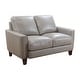 preview thumbnail 17 of 20, Hatteras Top Grain Leather Plush Contemporary Loveseat Sand