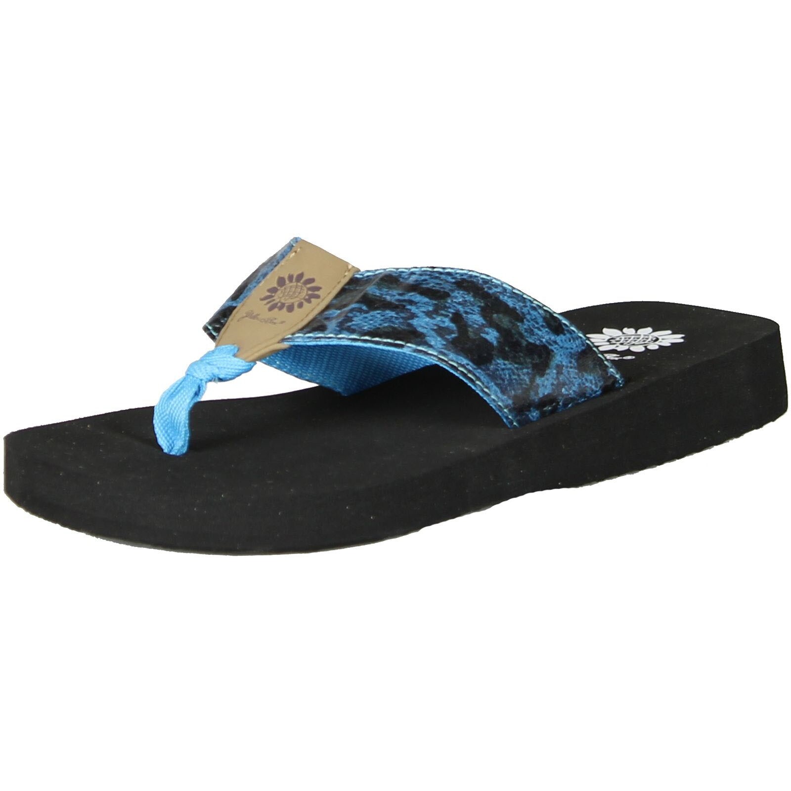 blue yellow box flip flops