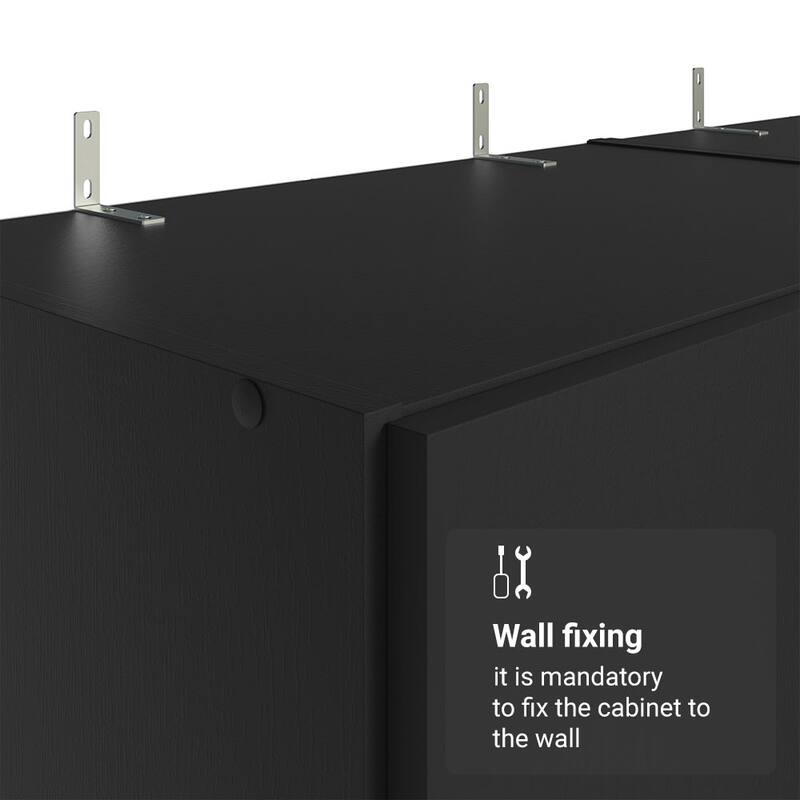 Madesa Kitchen Set 2 Pantry Storage Cabinet with 10 Utility Shelves 47"L Wooden Organization Unit for Kitchen