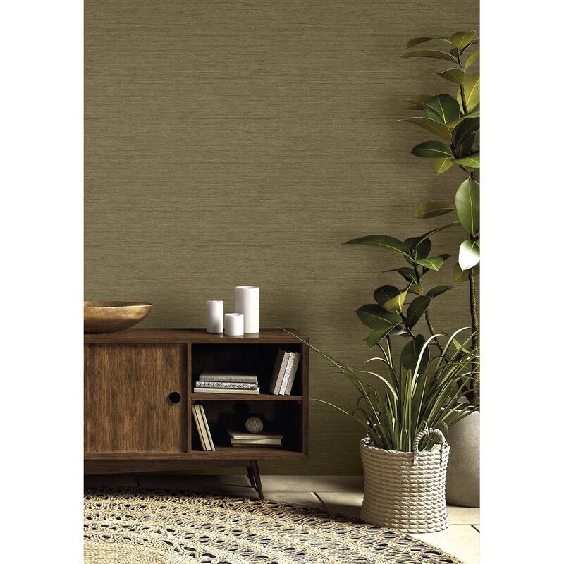 Seabrook Designs Threaded Embossed Vinyl Unpasted Wallpaper