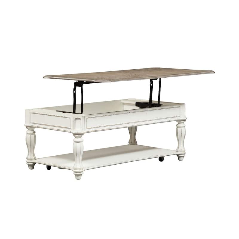 Magnolia Manor Antique White Lift Top Cocktail Table