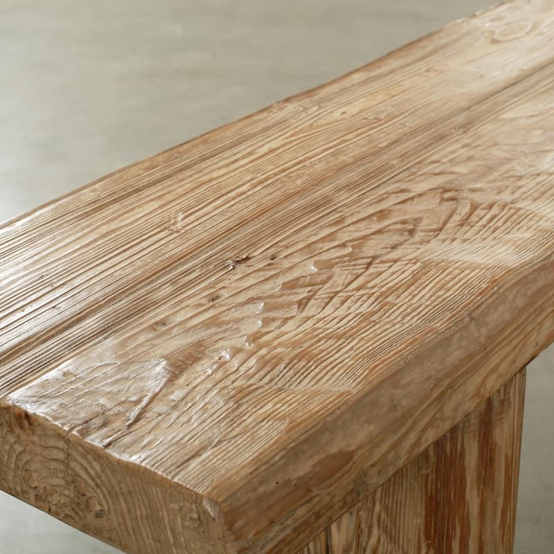Bari Bench Approx. 78Wx14Dx18.5H Rustic Pine Wood Weathered Natural