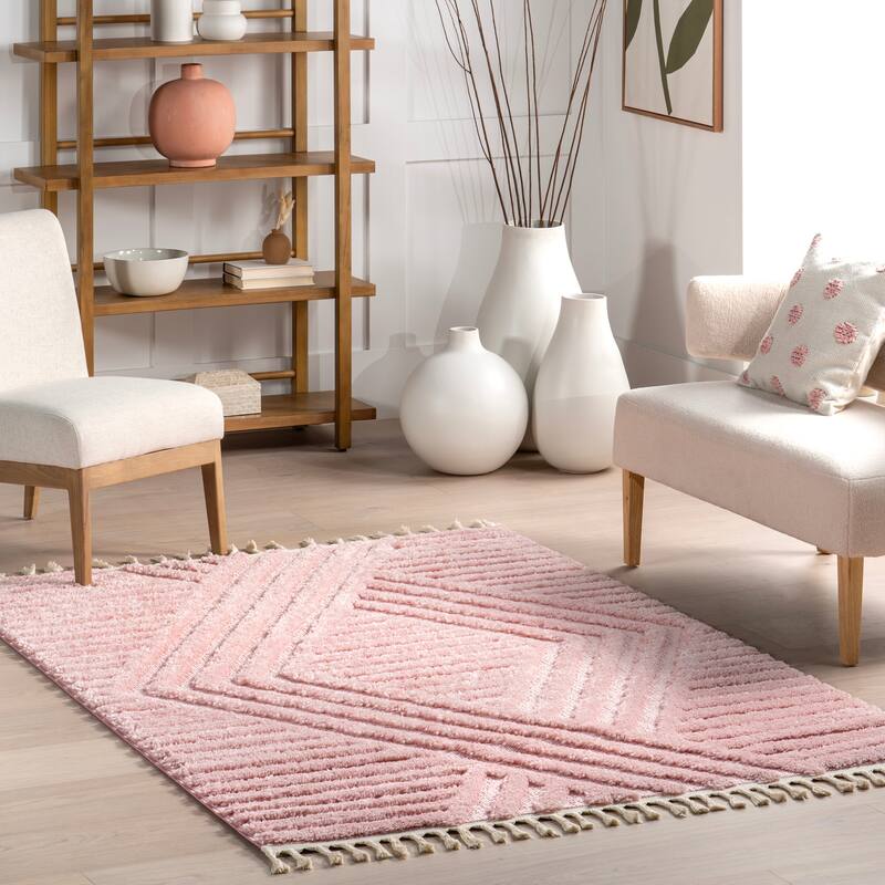 Nuloom Risette Geometric Shag Tassel Area Rug