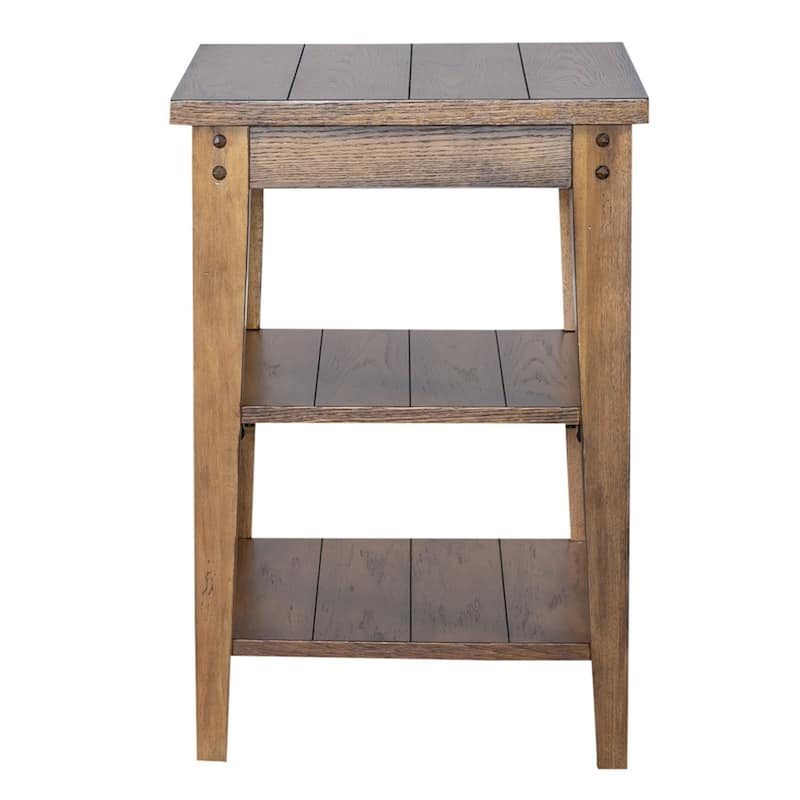Lake House Oak Tiered Table