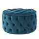 preview thumbnail 17 of 32, Zelfa Modern Glam Tufted Velvet Round Ottoman by Christopher Knight Home