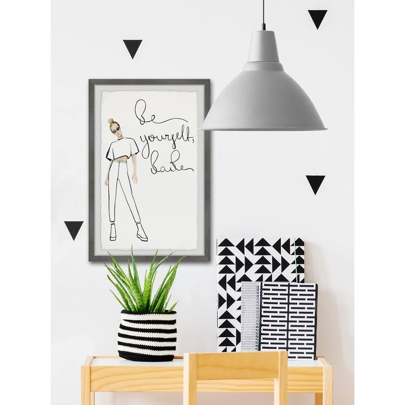 Be Yourself Babe III Framed Wall Art, Elegant Home Touch - Sophisticated Artwork for Refined Décor