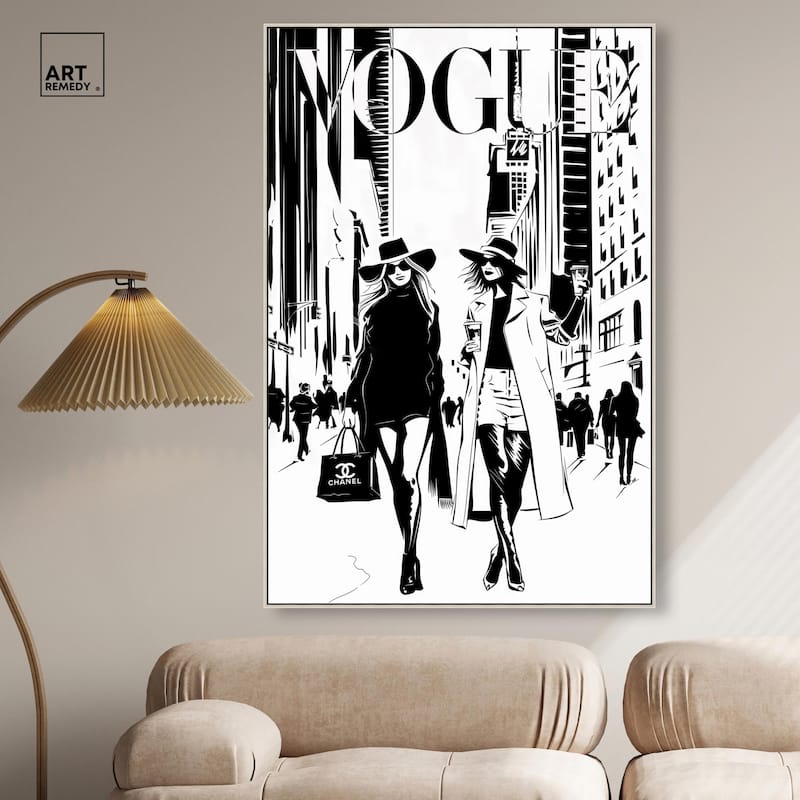 Shopping Gals Cover Canvas by Art Remedy