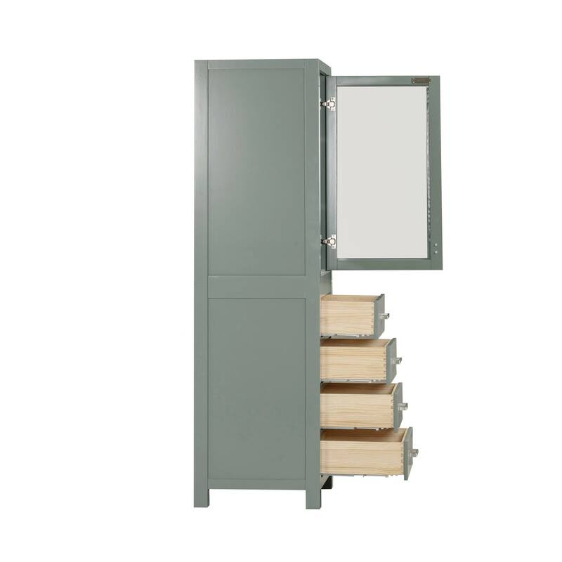Avanity Modero 24 in. Freestanding Linen Tower with Leveling Feet - 24"W x 19.9"D x 71.3"H