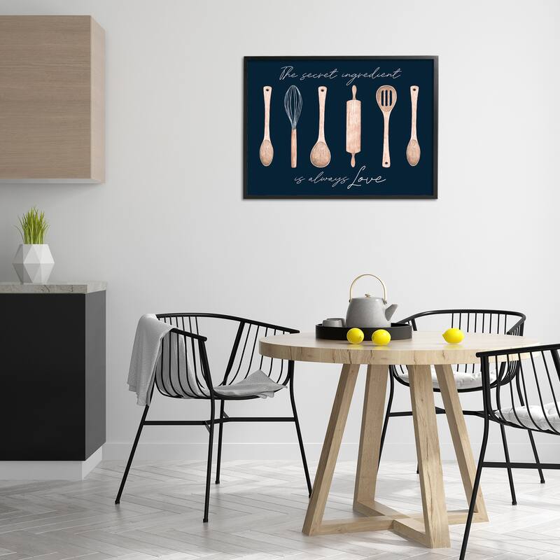 Stupell Secret Ingredient Always Love Framed Giclee Art Design By Lux + Me Designs