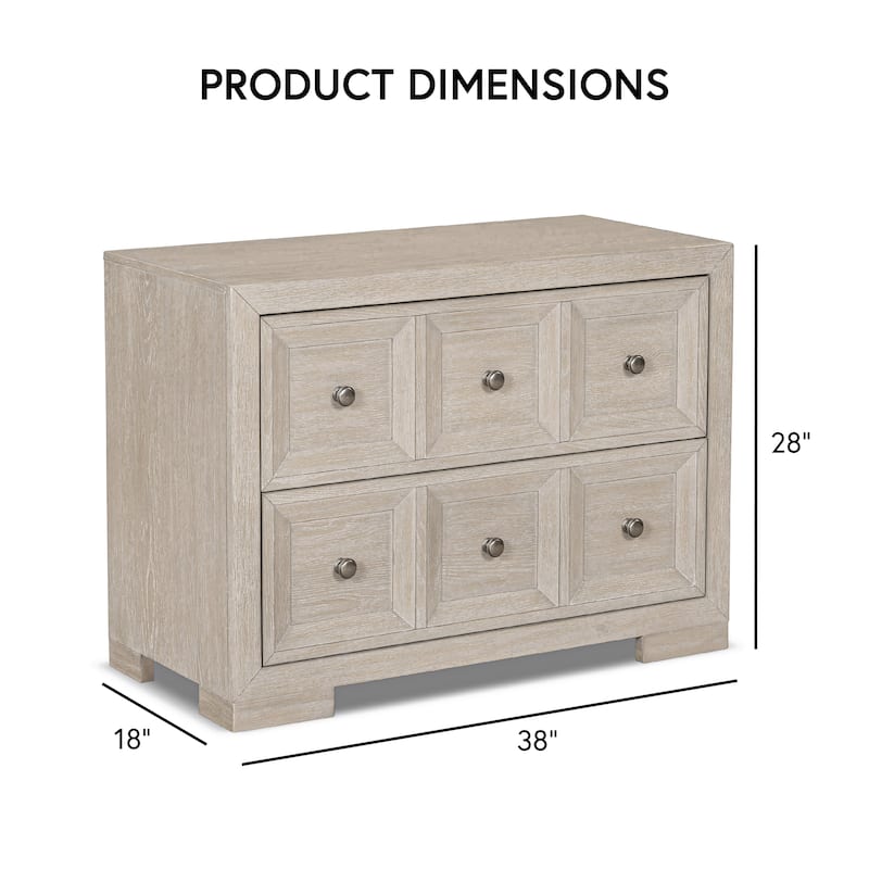 Furniture of America Durem II Modern 4-Piece Solid Wood Panel Bedroom Set with Oversized Nightstand