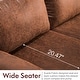 preview thumbnail 3 of 56, OVIOS Mid-Century SUEDE Leather Chaise Reversible Sofa
