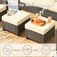preview thumbnail 17 of 28, HOOOWOOO 7-piece Outdoor Wicker Rattan Patio Conversation Set with Fire Pit