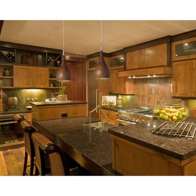 Ladywell Esplanade - 14 Inch 9.5W 1 LED Mini Pendant Oiled Bronze Satin Nickel Finish with Recessed