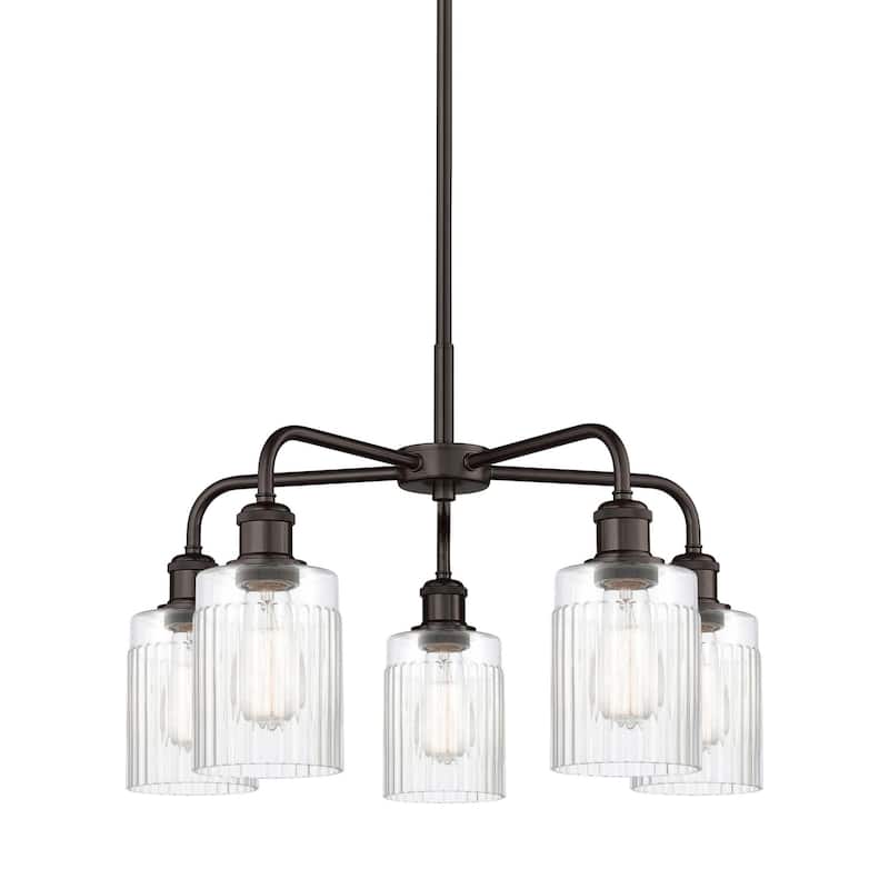 Innovations Lighting 516-5CR-15-23 Hadley Chandelier Hadley 5 Light - Oil Rubbed Bronze / Clear