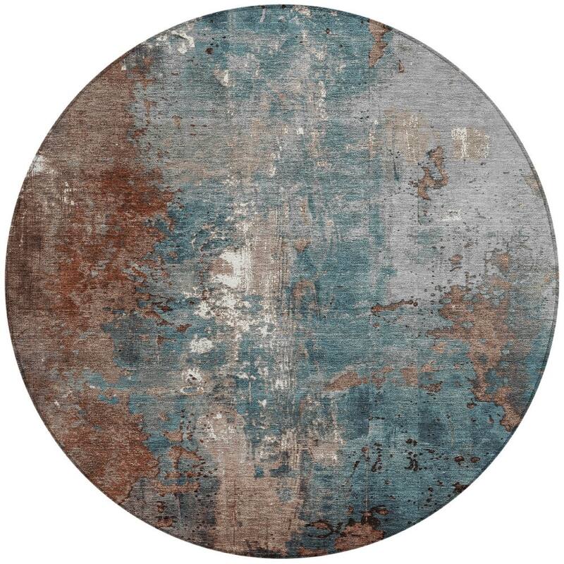 HomeRoots Abstract Transitional Rectangle Outdoor Rug