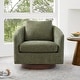 preview thumbnail 5 of 40, Spruce & Spring Classic Swivel Club Accent Chair with Back Cushion & Solid Wood Frame