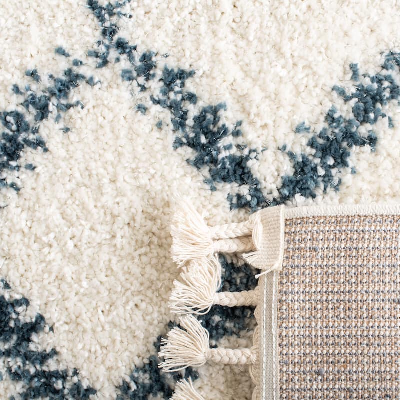 SAFAVIEH Berber Fringe Shag Lillis Trellis 1.2-inch Thick Rug