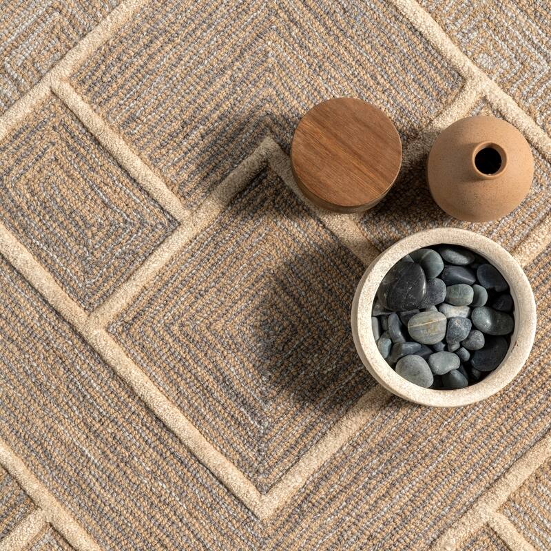 Nuloom Kassy Modern Geometric Wool Area Rug