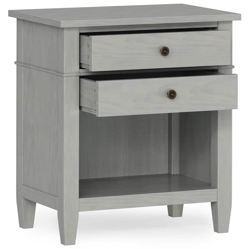 WYNDENHALL Sterling SOLID WOOD 24 inch Wide Bedside Nightstand Table