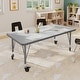 preview thumbnail 32 of 47, 24''W x 48''L Thermal Laminate Activity Table - Adjustable Short Legs Gray Top/Silver Frame
