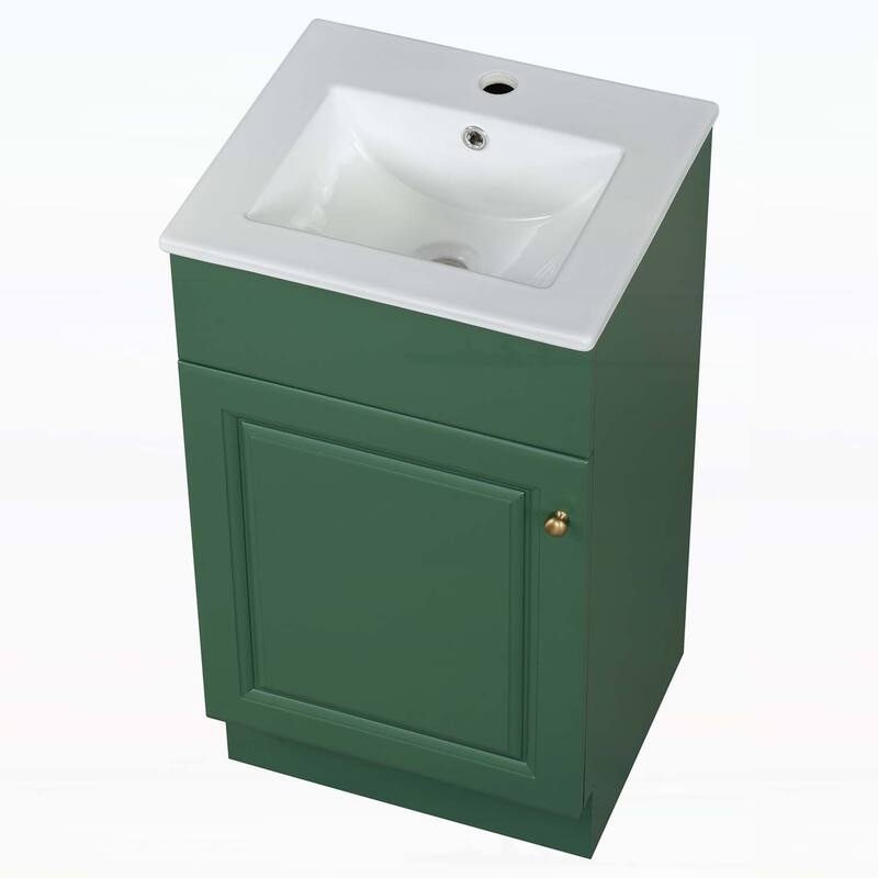 Freestanding Vanity Set with Door Shelf and Adjustable Shelf