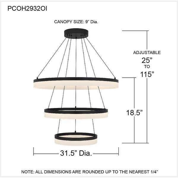Cohen Integrated LED Oil Rubbed Bronze Pendant Light