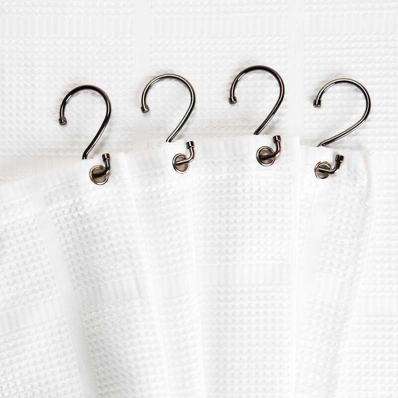 Bath Bliss 12 Pack S-Hook Shower Curtain Rings