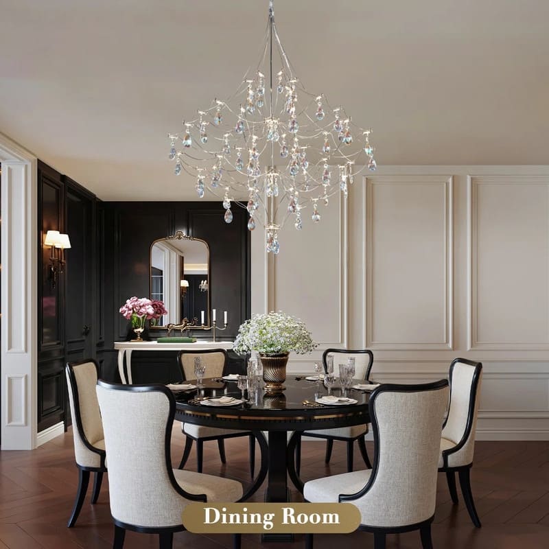 KAYLA Modern Crystal Chandelier - Luxury LED Pendant Ceiling Light